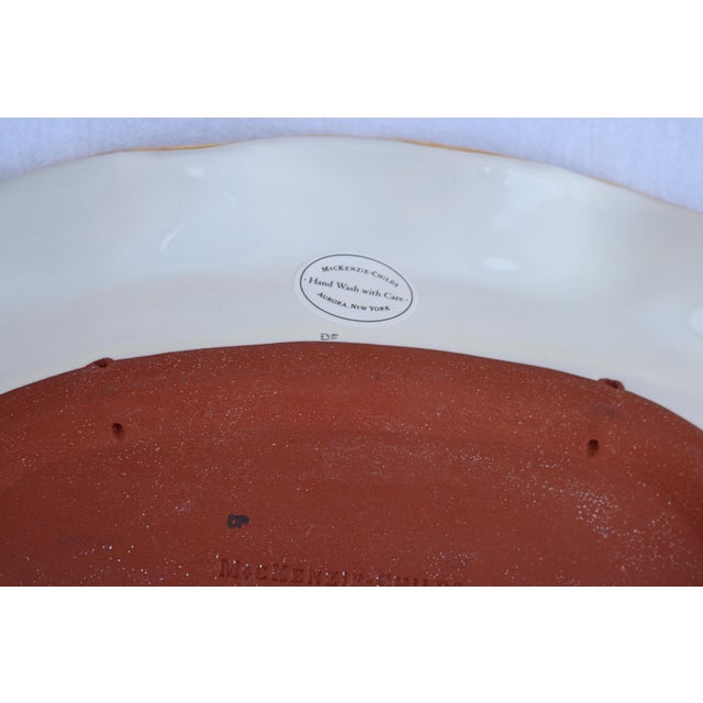 Late 20th Century MacKenzie-Childs Honeymoon Dandy Lion Yellow 16” Scalloped Platter For Sale - Image 15 of 16