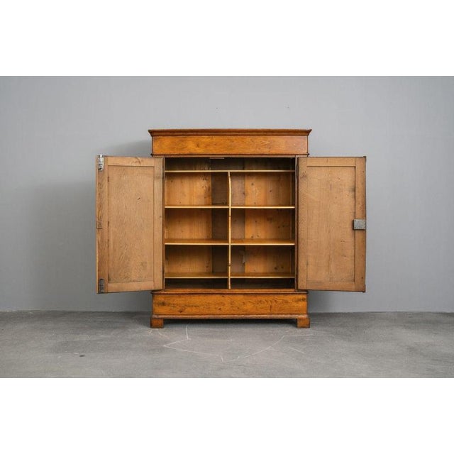 Early 19th Century Biedermeier Wardrobe in Oak For Sale - Image 3 of 18