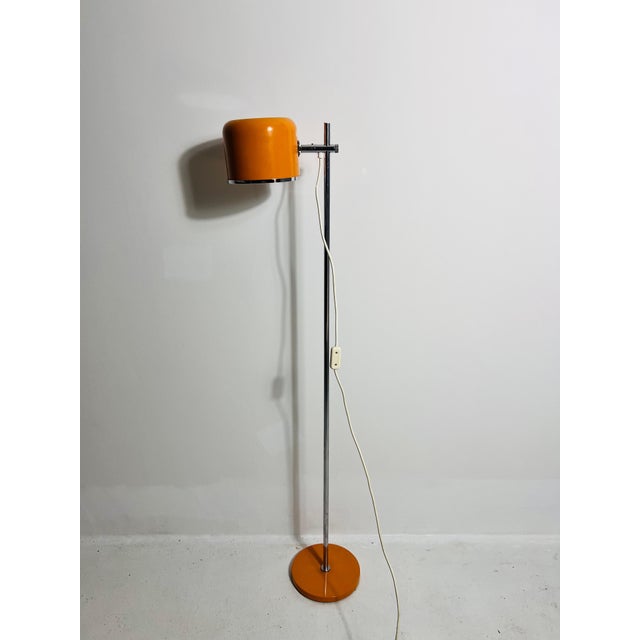 Midcentury Orange Space Age Floor Lamp by Staff, Germany, 1970s For Sale - Image 6 of 12