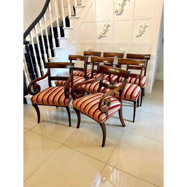 Hollywood Regency Antique Regency Mahogany Dining Chairs, 1830, Set of 8 For Sale - Image 3 of 18