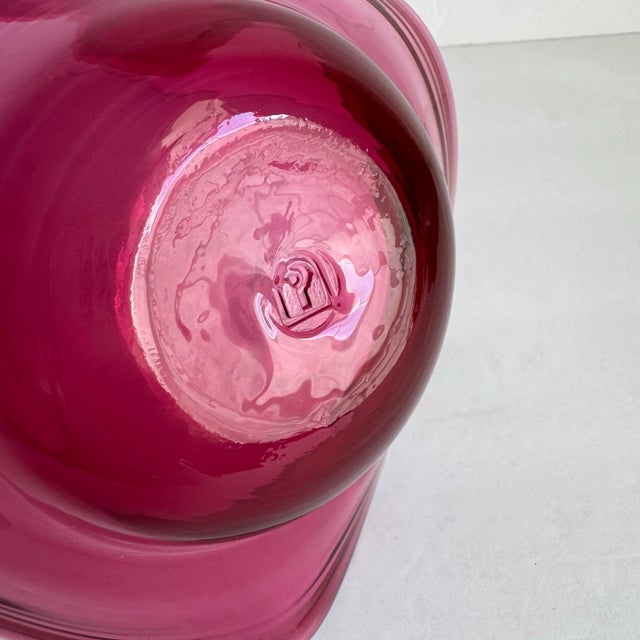 Vintage Pilgrim Art Glass Heart Dish Decorative Bowl Catchall Cranberry Pink For Sale - Image 12 of 12