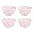 Crow Canyon Home Splatterware, 14 oz. Small Footed Bowls in Pink & White - Set of 4 For Sale