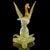 Murano Salviati Murano Vintage Orange White Gold Flecks Italian Art Glass Flying Bird Duck Sculpture For Sale - Image 4 of 6