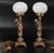1950s Spanish Neo-Classical Cast Brass Cherubs / Putti Table Lamps With Opal Glass Shades - A Pair For Sale - Image 12 of 12