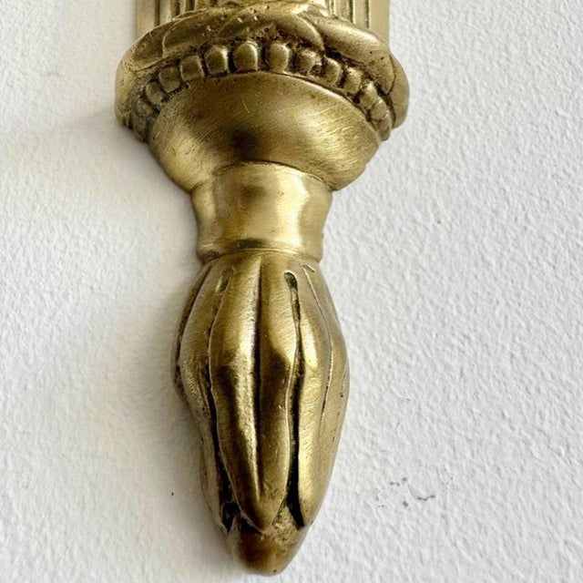 Napoleon III Gilt Bronze 2-Branch Candle Sconces, Mid-19th Century, Set of 2 For Sale - Image 11 of 15