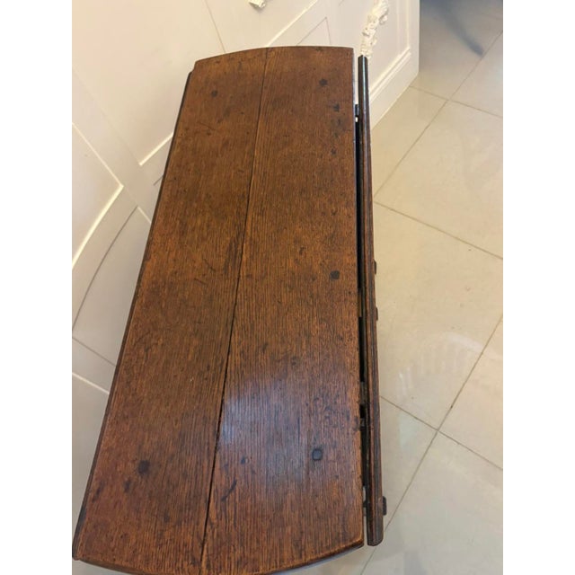 Antique Oak Gateleg Drop Leaf Dining Table, 1680s For Sale - Image 10 of 17