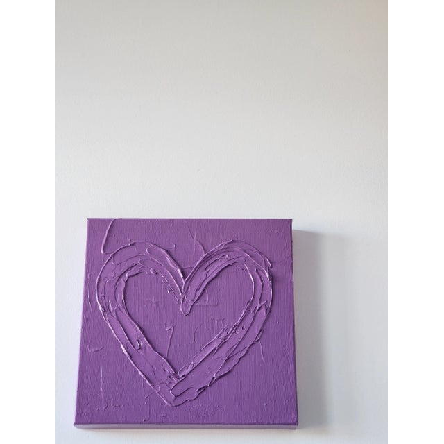 Paint Purple Heart Painting For Sale - Image 7 of 9
