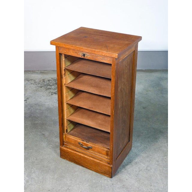 Oak Shutter Cabinet, 1900s For Sale - Image 3 of 18