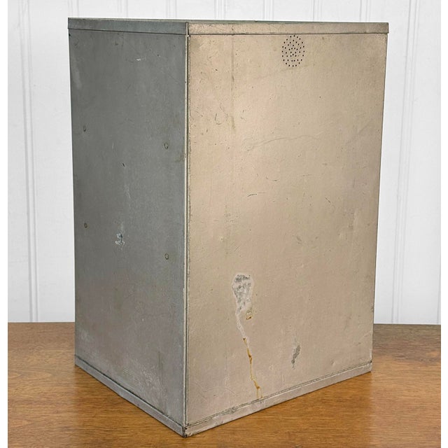 Antique Farmhouse Tin Metal Bread & Cake Cabinet Cupboard For Sale - Image 4 of 13