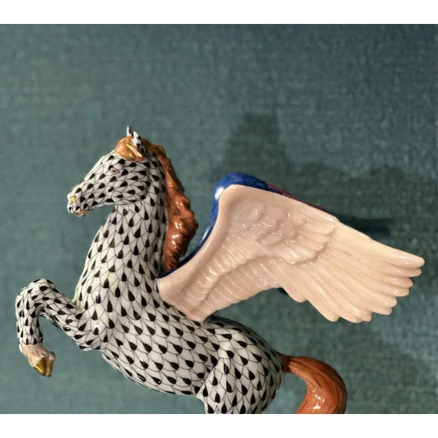Mid-Century Modern 1980s Colorful Herend Hungary Pegasus Figurine For Sale - Image 3 of 7