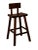 Asian Antique Handmade Solid Wood Bar Stool For Sale - Image 3 of 6
