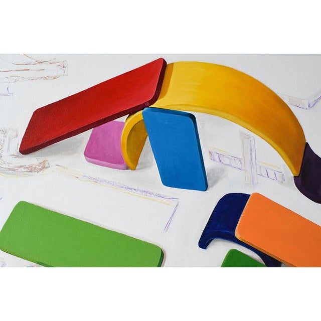 Peter Eisenman, Architectural Abstraction with Block Structure, 2026, Acrylic on Canvas For Sale - Image 6 of 13