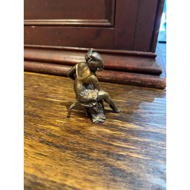 Art Nouveau 19th Century Viennese Erotic Bronze: Beauty on Flip-open Stool For Sale - Image 3 of 8
