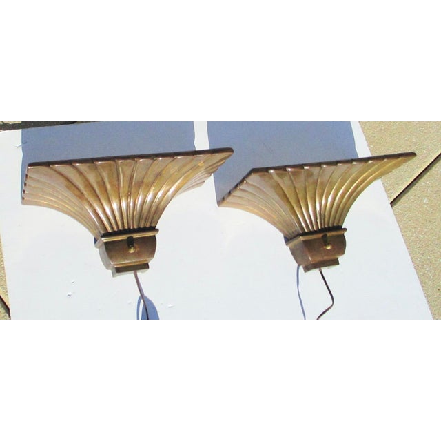 1940s 1979 Bronze Uplighter Sconces by Chapman - A Pair of 2 For Sale - Image 5 of 18