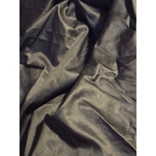 Ralph Laren Double Sided Black Satin Fabric- 3 1/3 Yards For Sale