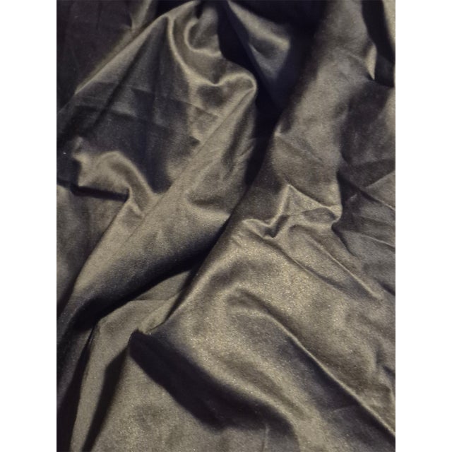 Ralph Laren Double Sided Black Satin Fabric- 3 1/3 Yards For Sale
