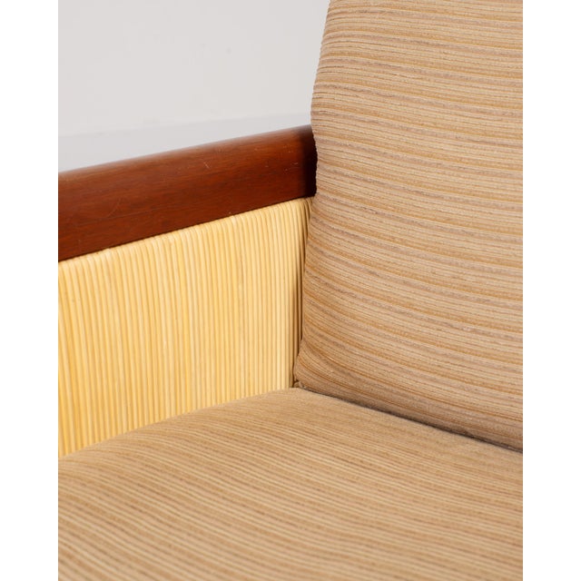Pair John Hutton for Donghia Merbau Rattan Lounge Chairs For Sale - Image 12 of 18