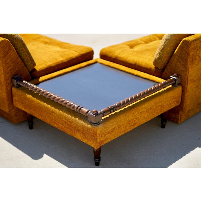 Mid 20th Century Adrian Pearsall Style Spanish Sectional Sofa and Table