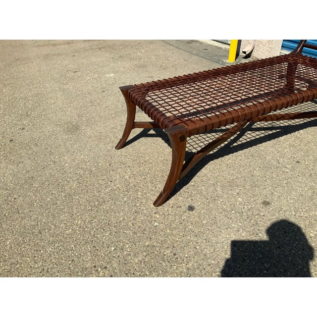 1980s t.h. Robsjohn-Gibbings Klismos Style Solid Walnut Bench For Sale - Image 5 of 7