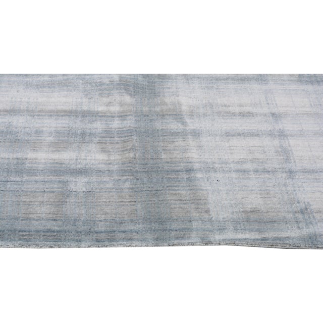 Early 21st Century Modern Minimalist Hand Knotted Bamboo Rug With Soft Texture,8'X10' For Sale - Image 4 of 7
