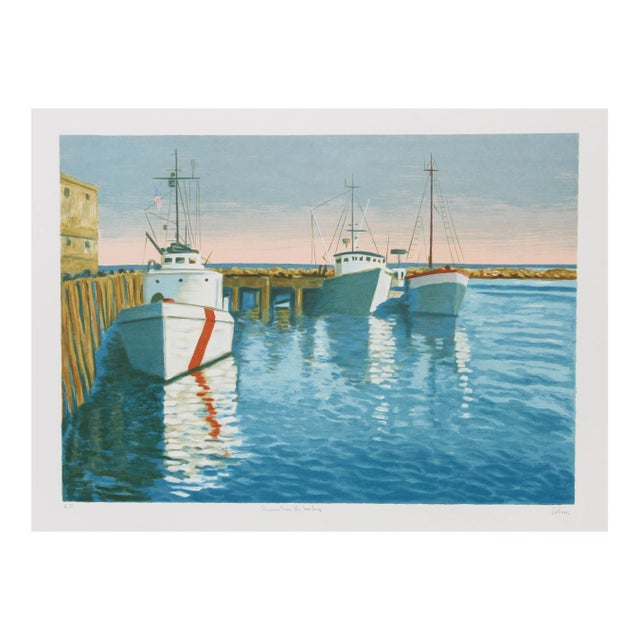 Provincetown, the Harbor Lithograph by L. Marcel Salinas For Sale