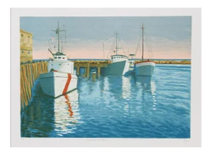 Provincetown, the Harbor Lithograph by L. Marcel Salinas