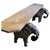 Brown Window Seat or Hall Bench with Carved Elephants, 1900s For Sale - Image 8 of 8