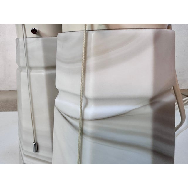 Vintage Glass Art Table Lamps by Peill & Putzler, Germany, 1970s, Set of 2 For Sale - Image 15 of 18
