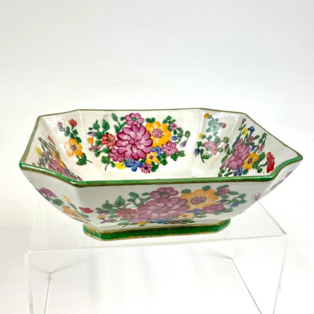 Ceramic Late 20th Century Handpainted Porcelain Decorative Bowl For Sale - Image 7 of 7