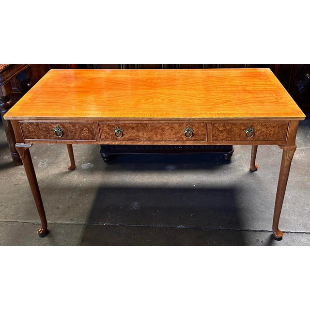 Wood Baker Furniture Company Queen Anne Writing Table Desk For Sale - Image 7 of 7