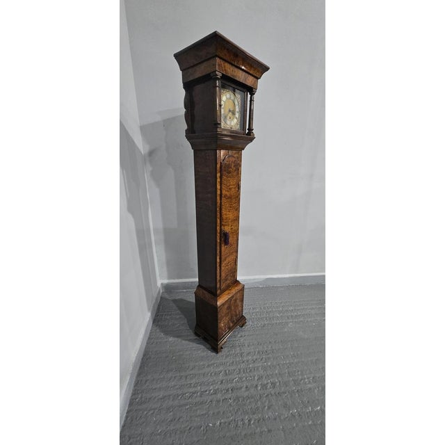 Burr Walnut Grandaughter Longcase Clock, 1920s For Sale - Image 10 of 13
