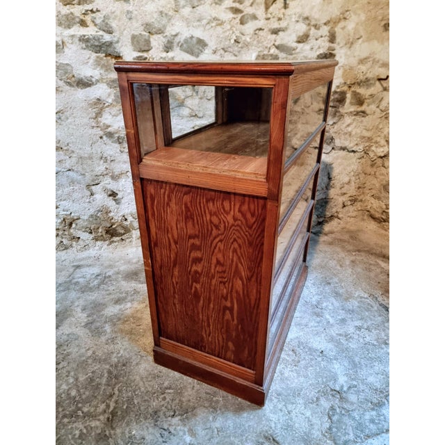 Antique Belgian Display Cabinet in Pine, 1920s For Sale - Image 4 of 16