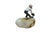 Vintage Ron Lee clown figurine featuring a cast metal dancing / performing clown mounted on a natural onyx or alabaster...