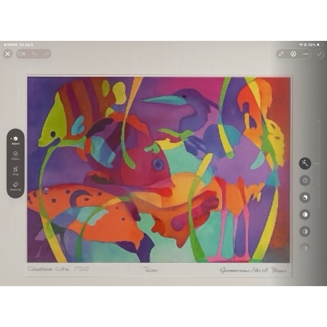 Bring the vibrant beauty of the tropics into your home with this hand-signed limited edition print, “Grouper’s Conch...