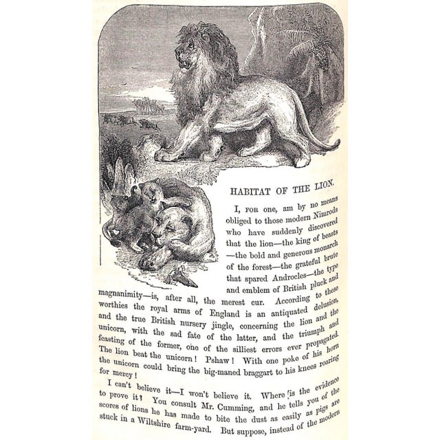 Mid 19th Century "Wild Sports of the World: A Boy's Book of Natural History and Adventure" 1862 Greenwood, James For Sale - Image 5 of 12