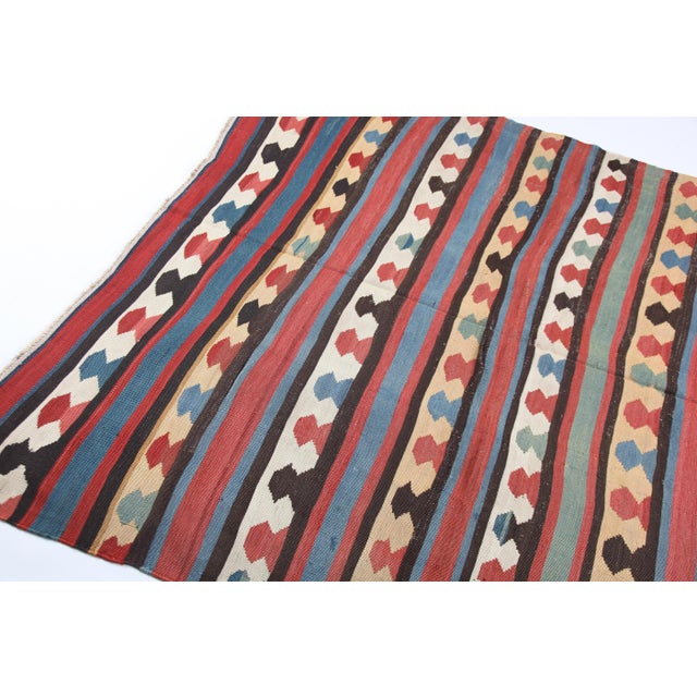 Antique Shirvan Kazak Kilim – Caucasian Flatweave Late 19th Century 5' X 6' 1'' For Sale In Tampa - Image 6 of 16