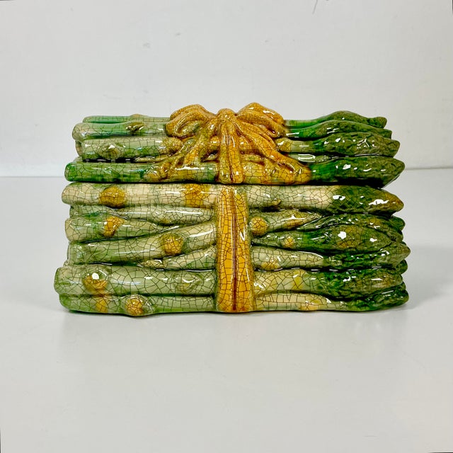 Vintage Home is pleased to offer this vintage Asparagus Box in the Trompe L’Oeil style. Its design features a large stack...