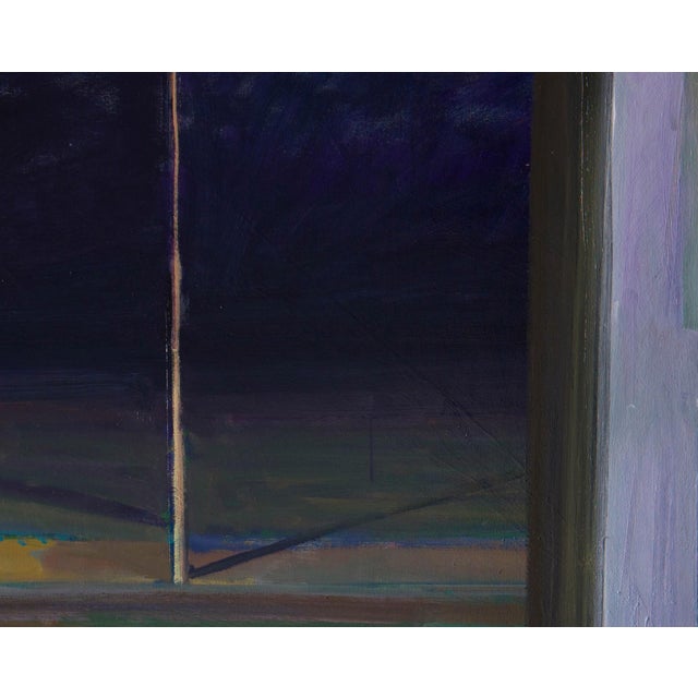 Alley Shadow by Hiroshi Sato | Oil on canvas View of a shadowy alley with a figure standing. For Sale - Image 4 of 5