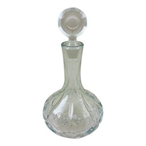Vintage Cut Crystal Ship Captains Liquor Decanter