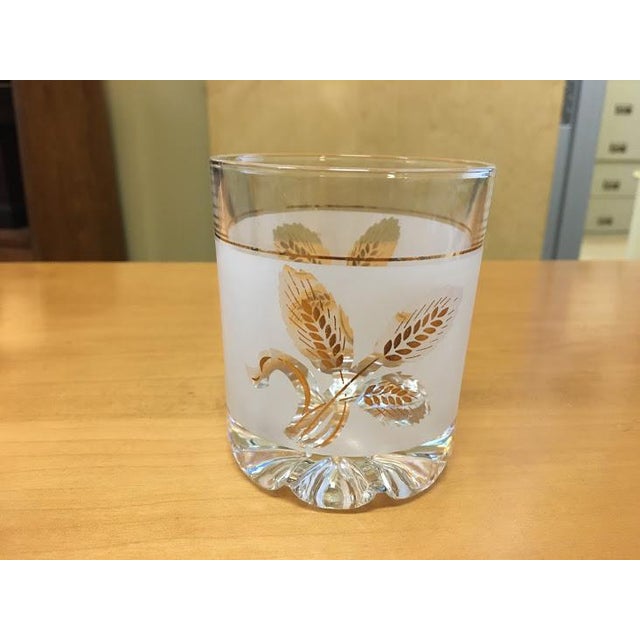 MidCentury Devalbor Italy Frosted Glass Tumblers & Ice Bucket Cocktail Set 7 Piece Set Chairish