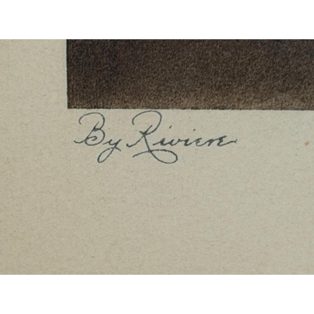 After Briton Riviere, Daniel's Answer to the King, Lithograph, 1900s For Sale - Image 5 of 6