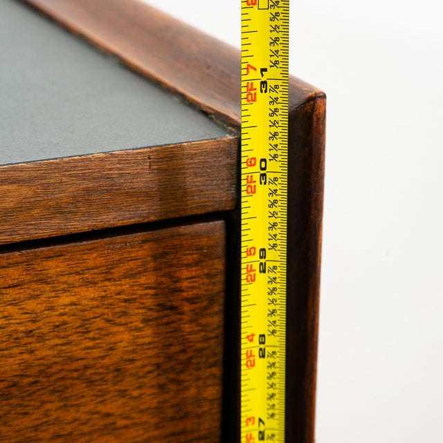 Mid Century Modern Credenza Sideboard Dillingham Esprit Walnut Vintage Black, Attributed For Sale - Image 9 of 11