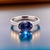 Natural Sapphire Diamond Ring 6.5 14k W Gold 3.15 TCW Certified For Sale - Image 12 of 14