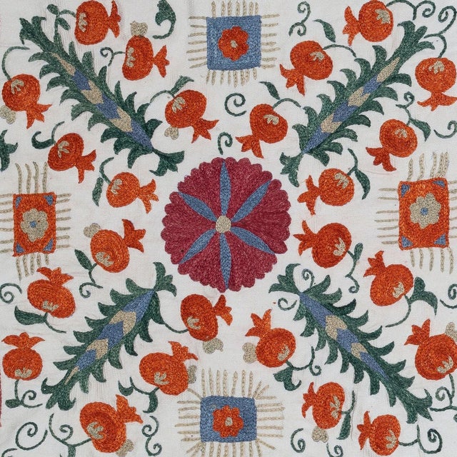 Infuse your home with the rich heritage of Central Asia with this exquisite Hand-Embroidered Suzani Cushion Cover, crafted...