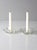 Vintage Cut Glass Star Candle Holders Pair For Sale - Image 9 of 10