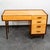 Brown Mid Century Modern Vanity Desk Birch Walnut Drawers Mirror Italian Blonde Wood For Sale - Image 8 of 10