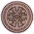 Art Nouveau Floral 1990's Pak-Persian Black/Gray Wool Round Rug- 9'0'' X 9'2'' For Sale - Image 9 of 10