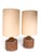Mid 20th Century Danish Modern Cork and Chrome Table Lamps With Original Shades - Pair For Sale - Image 11 of 14