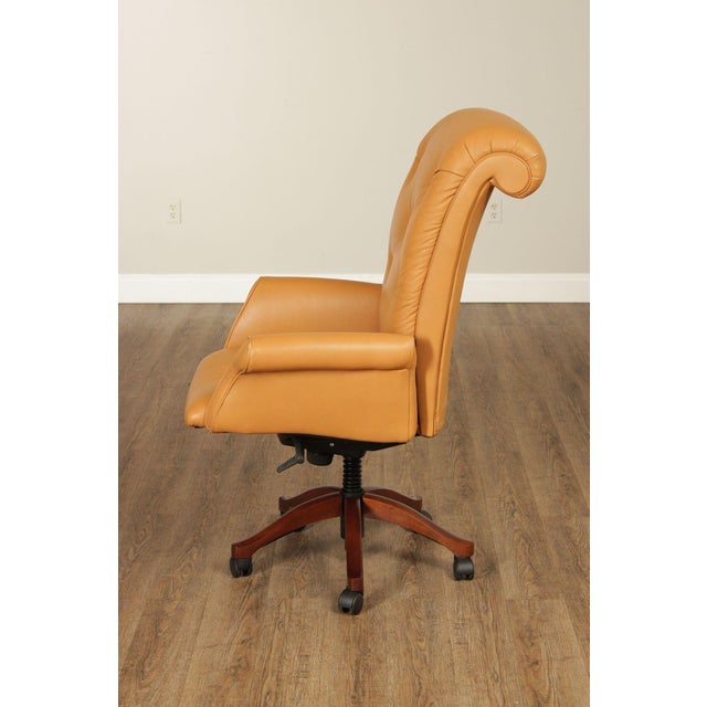Leathercraft Tufted Leather Executive Office Armchair For Sale - Image 16 of 18