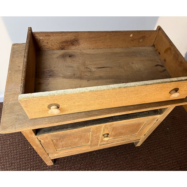 Wood Small Stripped Mixed Oak Cabinet, Circa 1920s For Sale - Image 7 of 10